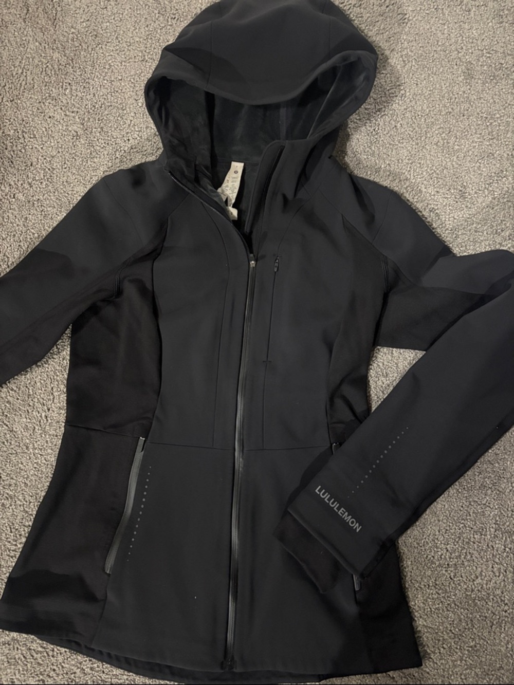 lululemon athletica Black Hooded Utility Jacket. Wore only once or twice